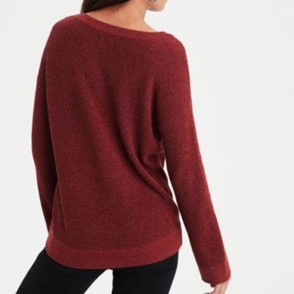 ✨ AMERICAN EAGLE Jegging Fit Rust Sweater✨ - Picture 2 of 6